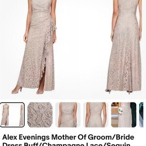Alex Evenings Lace Sequin Wedding Dress